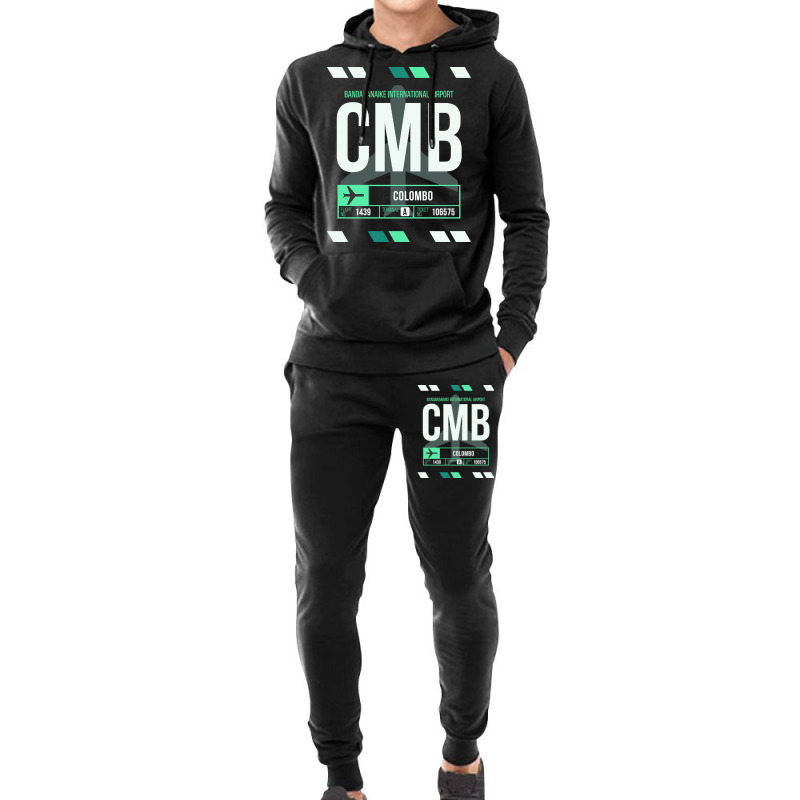 Colombo (cmb) Airport Code Baggage Tag Hoodie & Jogger Set | Artistshot