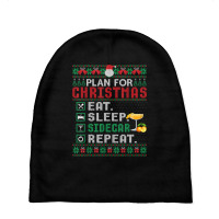 Plan For Christmas Eat Sleep Sidecar Repeat Cocktail T Shirt Baby Beanies | Artistshot