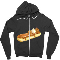 Caramel Eclair  Salted Caramel Eclair With Meringue Toppings Zipper Hoodie | Artistshot