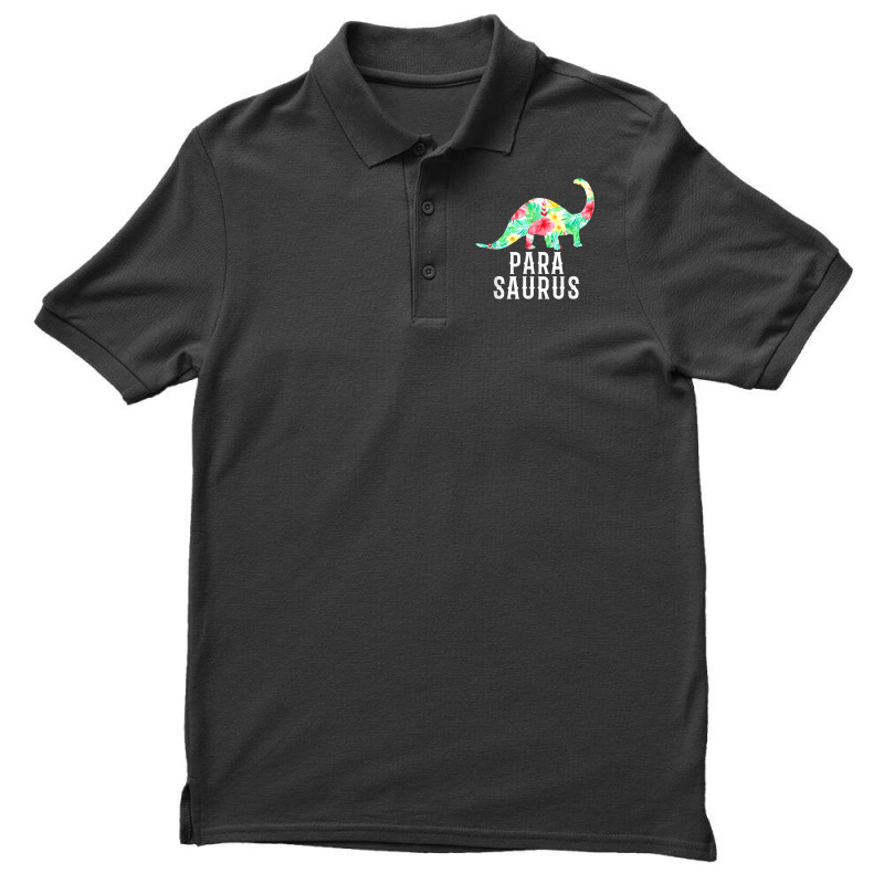 Parasaurus Paraprofessional Funny Dinosaur Floral Tshirt Men's Polo Shirt | Artistshot