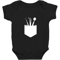 Funny Dental Instruments In Pocket Dentist Baby Bodysuit | Artistshot