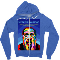 Ornette Coleman In Wpap Pop Art Zipper Hoodie | Artistshot