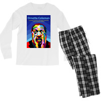 Ornette Coleman In Wpap Pop Art Men's Long Sleeve Pajama Set | Artistshot