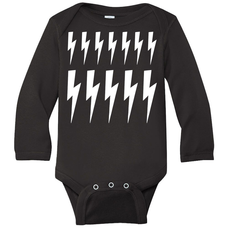 Lightning Bolts Print Pattern Minimal Fashion Sweatshirt Long Sleeve Baby Bodysuit by cm-arts | Artistshot