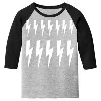 Lightning Bolts Print Pattern Minimal Fashion Sweatshirt Youth 3/4 Sleeve | Artistshot