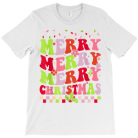 Groovy Merry Christmas Xmas Lights Family Matching Pajama T Shirt T-shirt | Artistshot