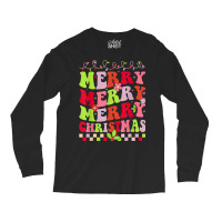 Groovy Merry Christmas Xmas Lights Family Matching Pajama T Shirt Long Sleeve Shirts | Artistshot