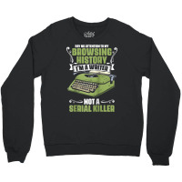 Pay No Attention To My Browsing History Funny Novel Novelist Raglan Ba Crewneck Sweatshirt | Artistshot