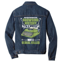 Pay No Attention To My Browsing History Funny Novel Novelist Raglan Ba Men Denim Jacket | Artistshot