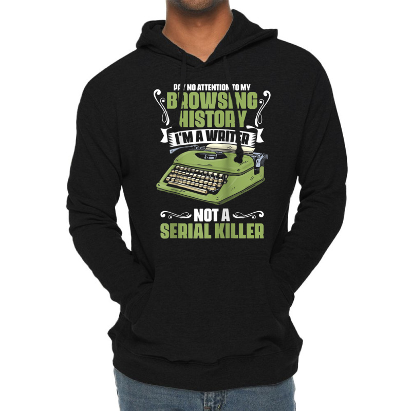 Pay No Attention To My Browsing History Funny Novel Novelist Raglan Ba Lightweight Hoodie by cm-arts | Artistshot