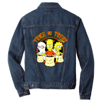 Trick Or Treat Simpsons Men Denim Jacket | Artistshot