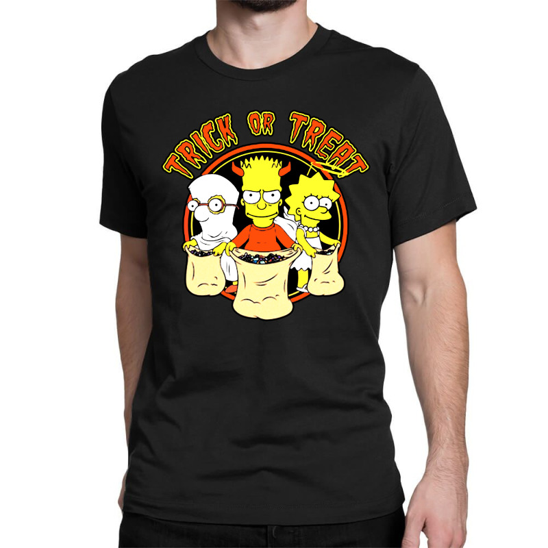 Trick Or Treat Simpsons Classic T-shirt by Piscok | Artistshot