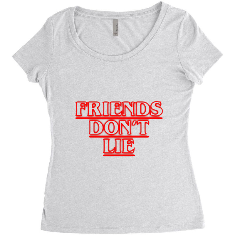 Friends Dont Lie Outline Women's Triblend Scoop T-shirt by hansrewawi | Artistshot