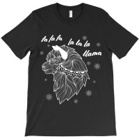 Fa La La La Llama Christmas Lights Snowflakes                  (5) T-shirt | Artistshot