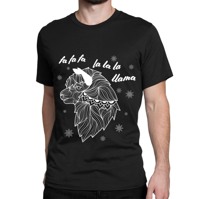 Fa La La La Llama Christmas Lights Snowflakes                  (5) Classic T-shirt | Artistshot