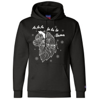 Fa La La La Llama Christmas Lights Snowflakes                  (5) Champion Hoodie | Artistshot