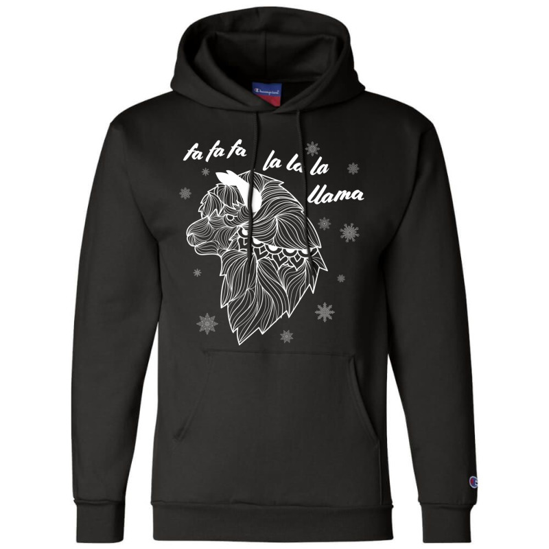 Fa La La La Llama Christmas Lights Snowflakes                  (5) Champion Hoodie | Artistshot