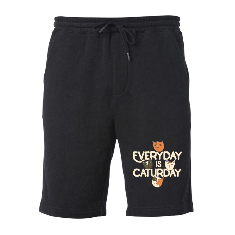 Every Day Is Caturday Fleece Short by tasmilacaravi | Artistshot