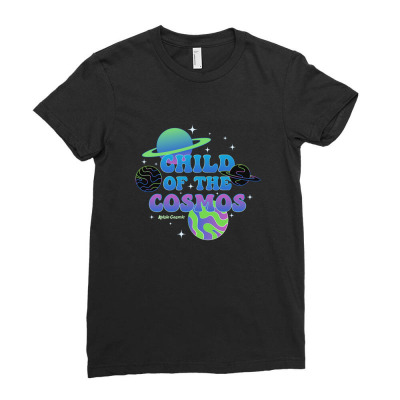 Child Of The Cosmos Ladies Fitted T-shirt Designed By Devira Interactive