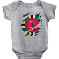 Womens Proud Dominican Shirts  Torn Ripped Dominica Flag V Neck T Shir Baby Bodysuit | Artistshot