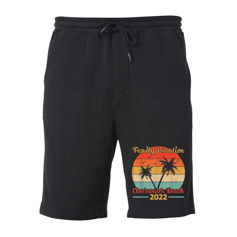 Vintage Style Family Vacation 2022 Florida Clearwater Beach Fleece Short by Christine R Cross | Artistshot