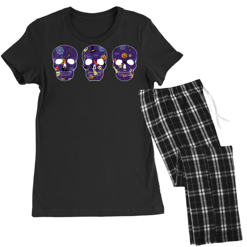 Halloween Sugar Skull Dia De Los Muertos Calavera T Shirt Women's Pajamas Set by wevipaenizhu | Artistshot