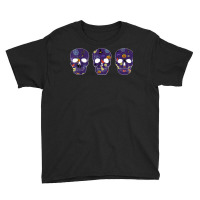 Halloween Sugar Skull Dia De Los Muertos Calavera T Shirt Youth Tee | Artistshot