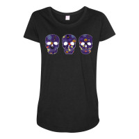 Halloween Sugar Skull Dia De Los Muertos Calavera T Shirt Maternity Scoop Neck T-shirt | Artistshot