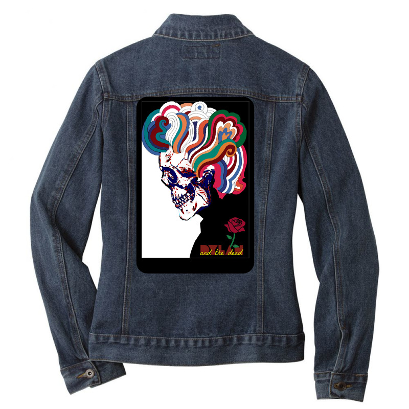 Dylan And The Dead Alternate Skull Ladies Denim Jacket by laughingtuy | Artistshot