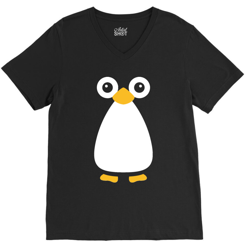 Cute Vector Penguin Classic V-neck Tee | Artistshot