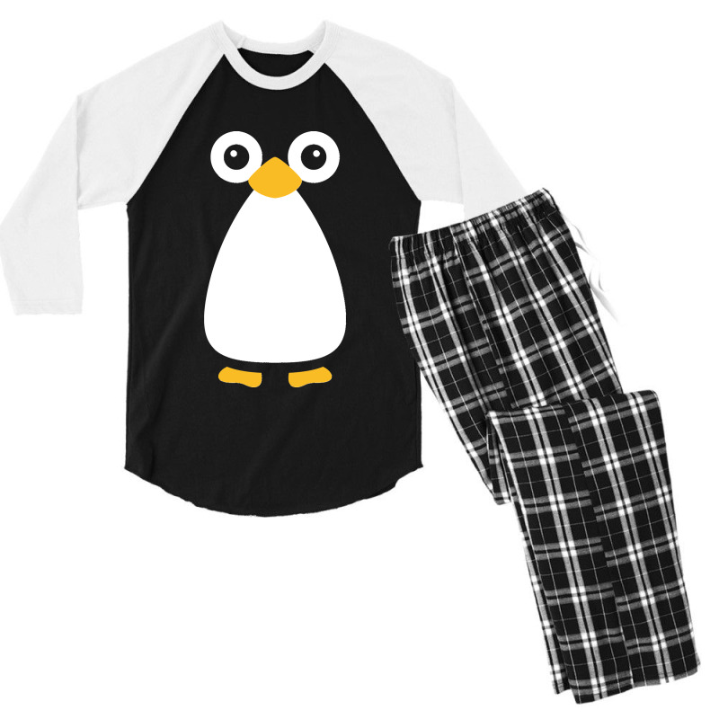 Cute Vector Penguin Classic Men's 3/4 Sleeve Pajama Set | Artistshot