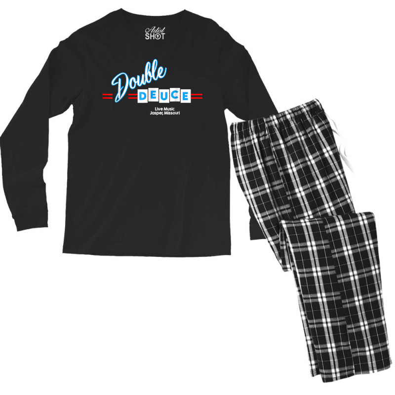 Double Deuces Roadhouse T Shirt Men's Long Sleeve Pajama Set by cm-arts | Artistshot