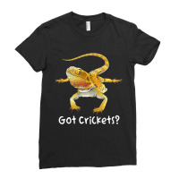 Bearded Dragon Got Crickets Lizard Beardie Reptile Pogona Ladies Fitted T-shirt | Artistshot