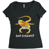 Bearded Dragon Got Crickets Lizard Beardie Reptile Pogona Women's Triblend Scoop T-shirt | Artistshot