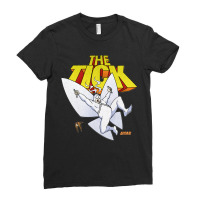 The Tick Superhero Parody Arthur Character Withtype 1994 Tv Series Cla Ladies Fitted T-shirt | Artistshot