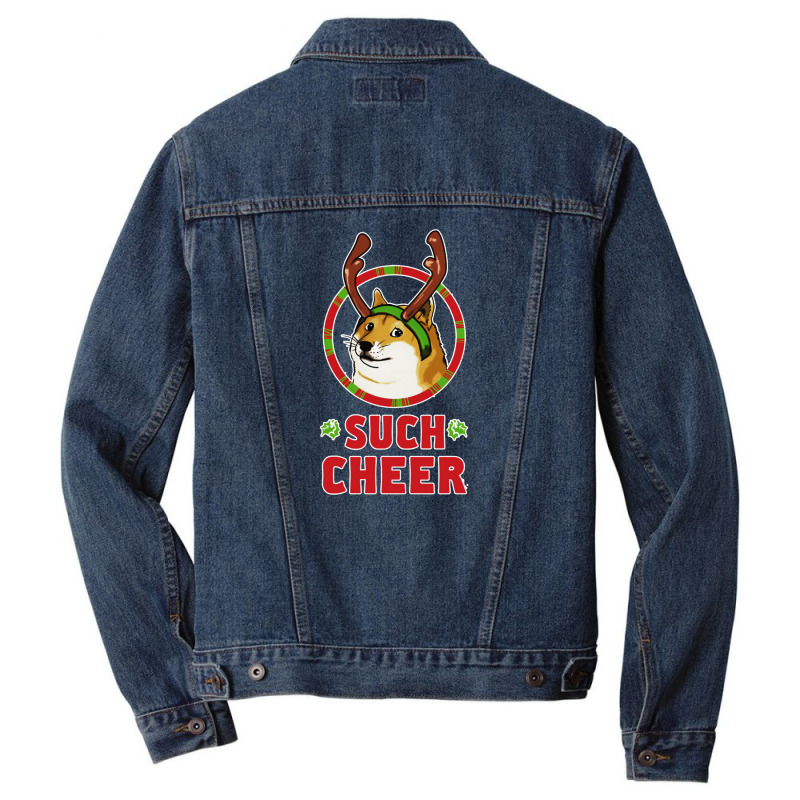 Christmas Doge Men Denim Jacket by Christine R Cross | Artistshot