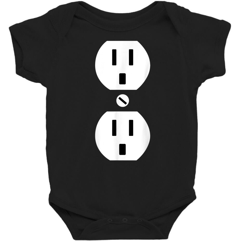 Couple Plug Socket Matching Costume Funny Halloween Gifts T Shirt Baby Bodysuit by cm-arts | Artistshot