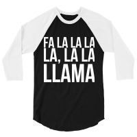 Fa La La La La La La Llama-npqnt 3/4 Sleeve Shirt | Artistshot