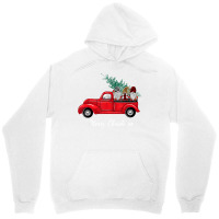 Merry Christmas Gnomies Plaid Red Vintage Truck Tree On Car T Shirt Unisex Hoodie | Artistshot