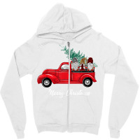 Merry Christmas Gnomies Plaid Red Vintage Truck Tree On Car T Shirt Zipper Hoodie | Artistshot