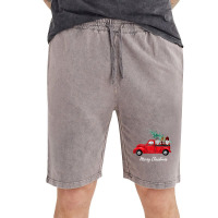 Merry Christmas Gnomies Plaid Red Vintage Truck Tree On Car T Shirt Vintage Short | Artistshot