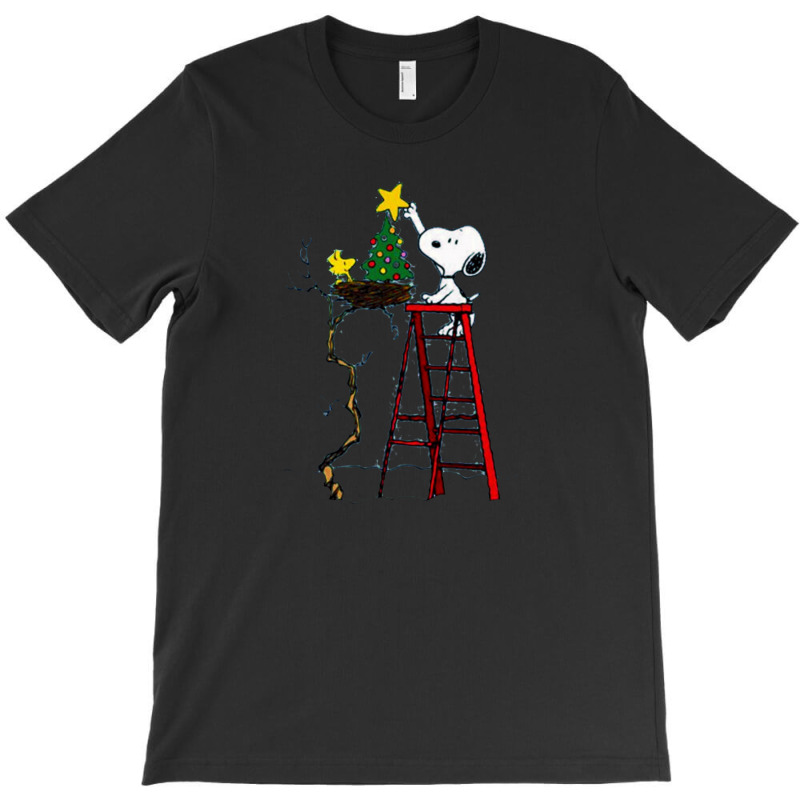 Snopy Christmas Ladies Fitted T-Shirt by Christine R Cross | Artistshot