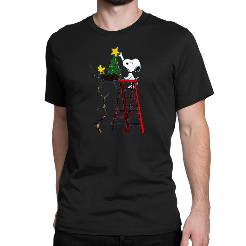 Snopy Christmas Ladies Fitted Classic T-shirt by Christine R Cross | Artistshot