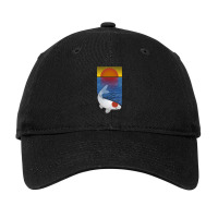 Sunset Meditation Yoga Koi Fish Lover Art Adjustable Cap | Artistshot