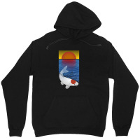 Sunset Meditation Yoga Koi Fish Lover Art Unisex Hoodie | Artistshot