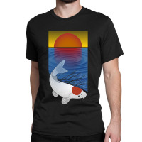 Sunset Meditation Yoga Koi Fish Lover Art Classic T-shirt | Artistshot