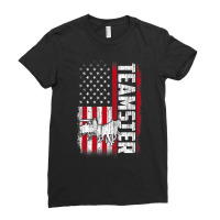 Teamster American Flag Quotes Sayings Ladies Fitted T-shirt | Artistshot