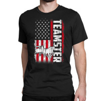 Teamster American Flag Quotes Sayings Classic T-shirt | Artistshot