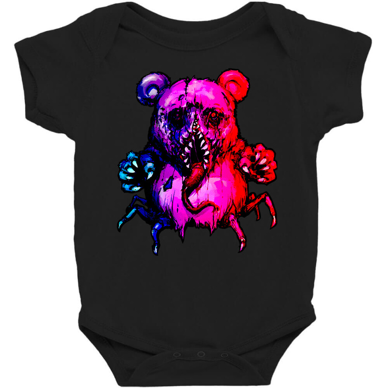 Demonic Bear Color Neon Baby Bodysuit by Kanjolen689 | Artistshot