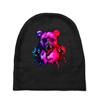 Demonic Bear Color Neon Baby Beanies | Artistshot